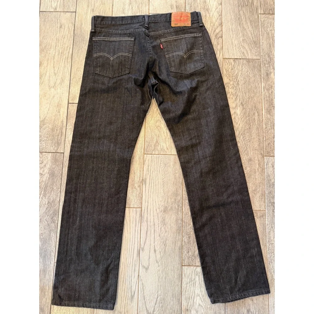 Levi Strauss 514 Mens Denim Jeans 36x34 Straight‎ Leg Jean 36 x 34 Black Preppy